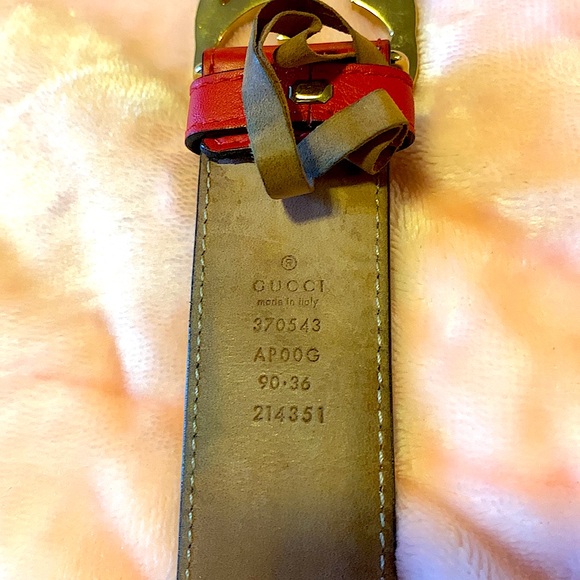 Gucci Red Belt 90cm/ 36 in - SOLD - Picture 2 of 3